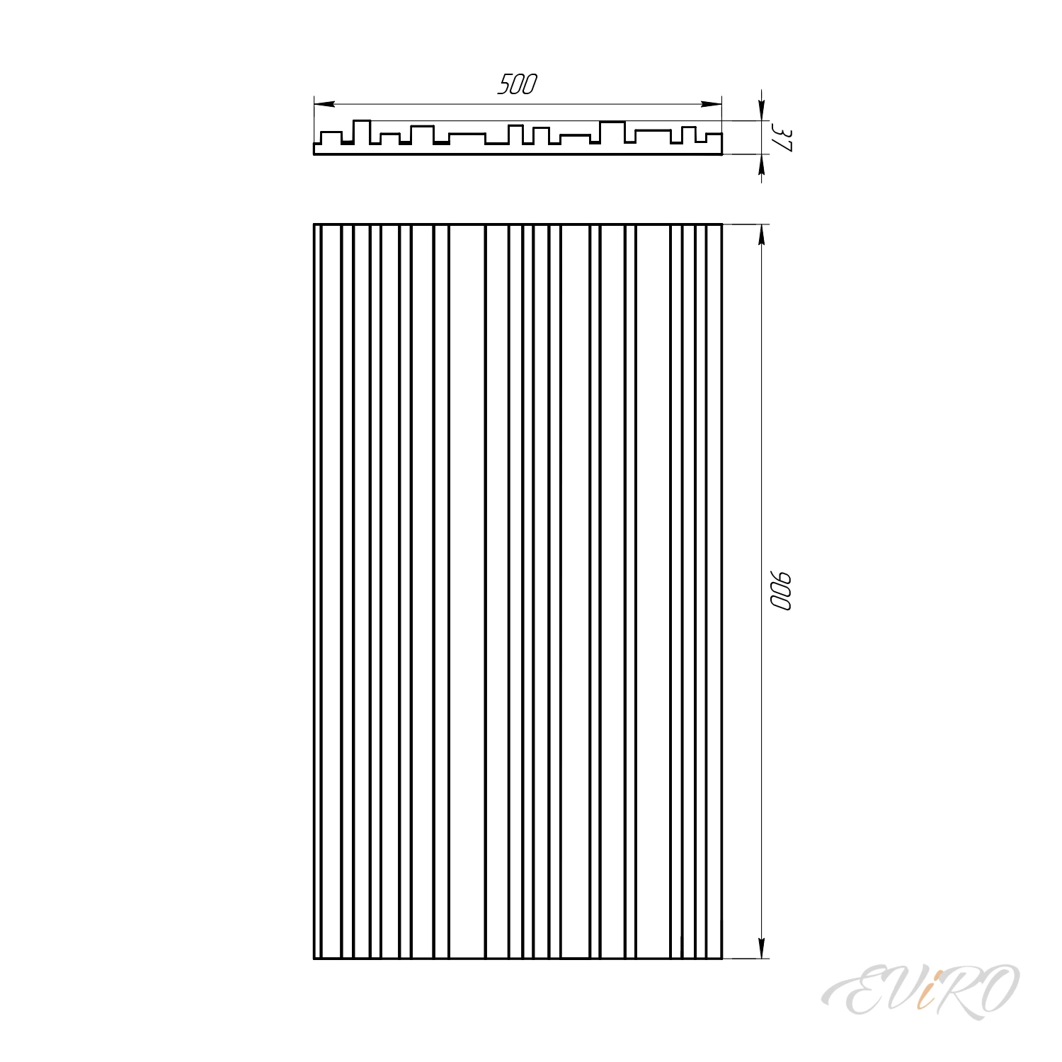 Гипсовая панель для стен Standart