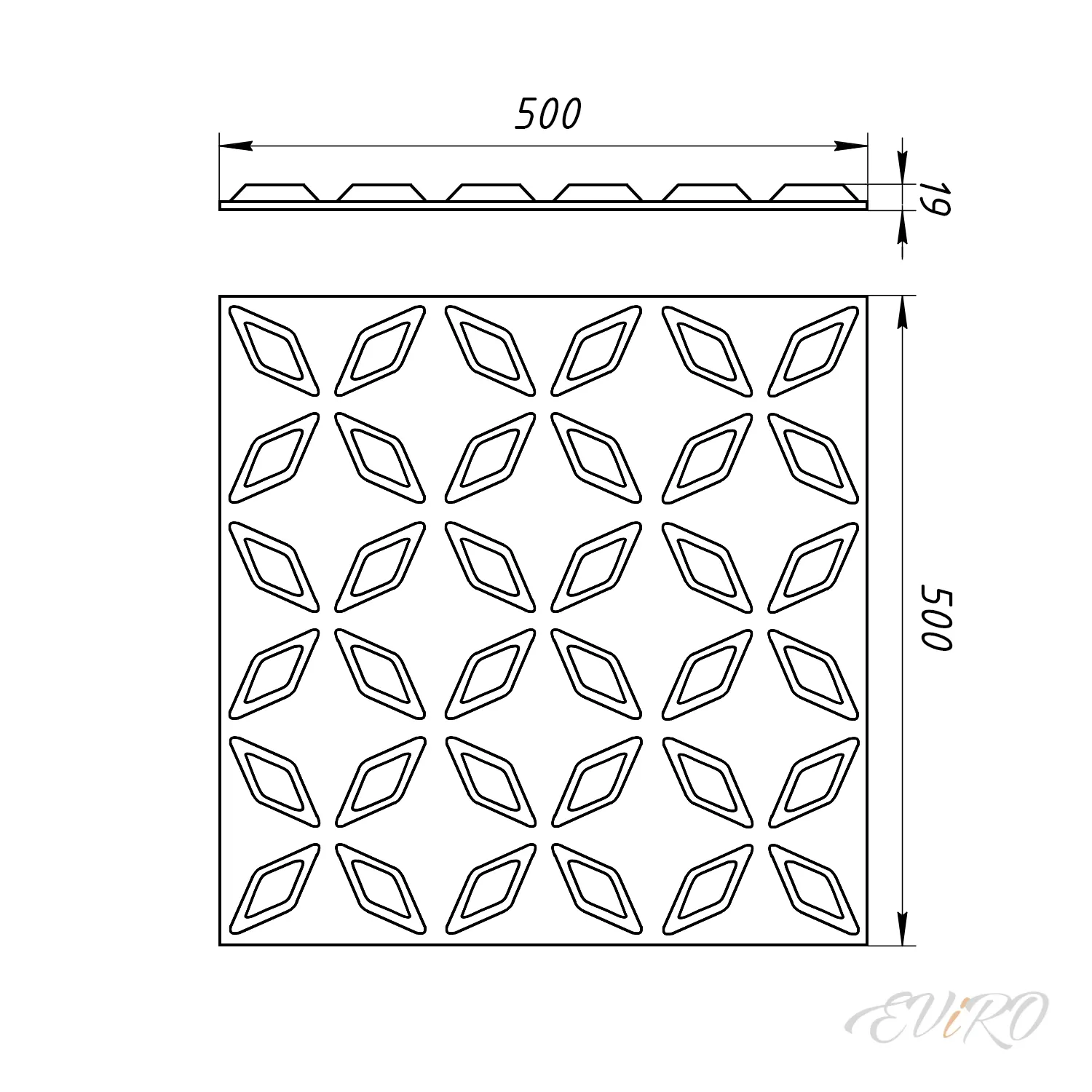 Гипсовая 3D панель EViRO Сапфир