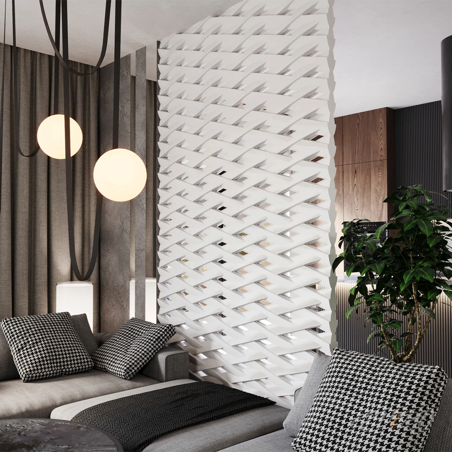 Гипсовая 3D перегородка EViRO Zephyr