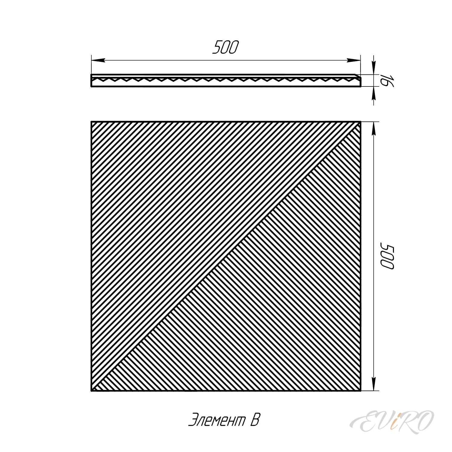 Декоративная панель на стену Crossroad 500*500 обычный