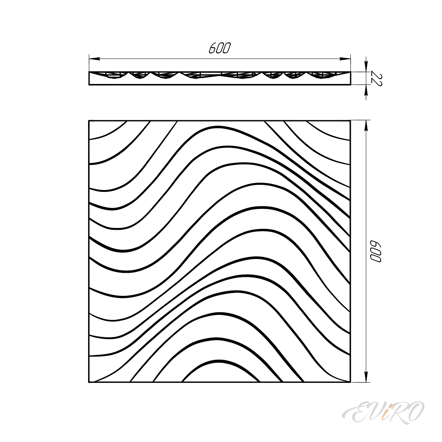 Гипсовая 3D панель EViRO Wave