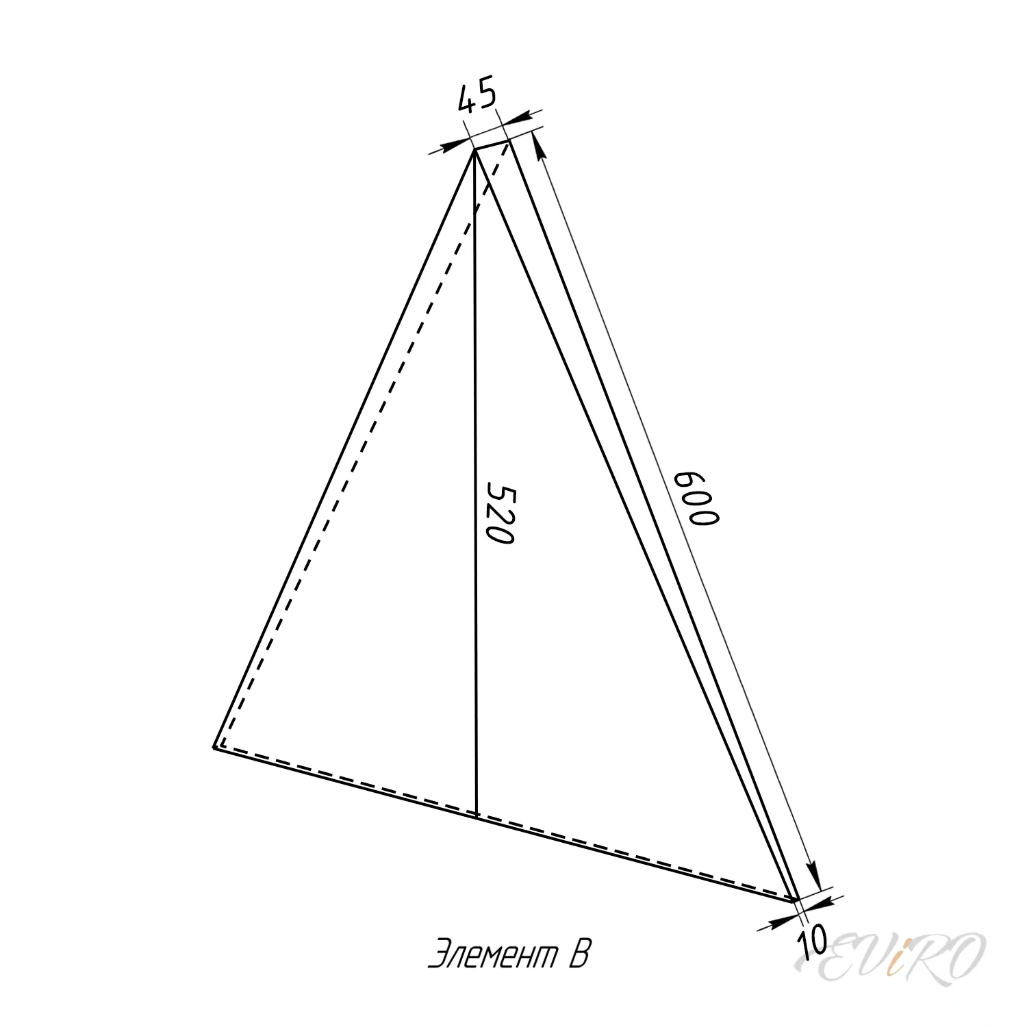 Гипсовая 3D панель EViRO Скальные треугольники (Exclusive Rock LED)