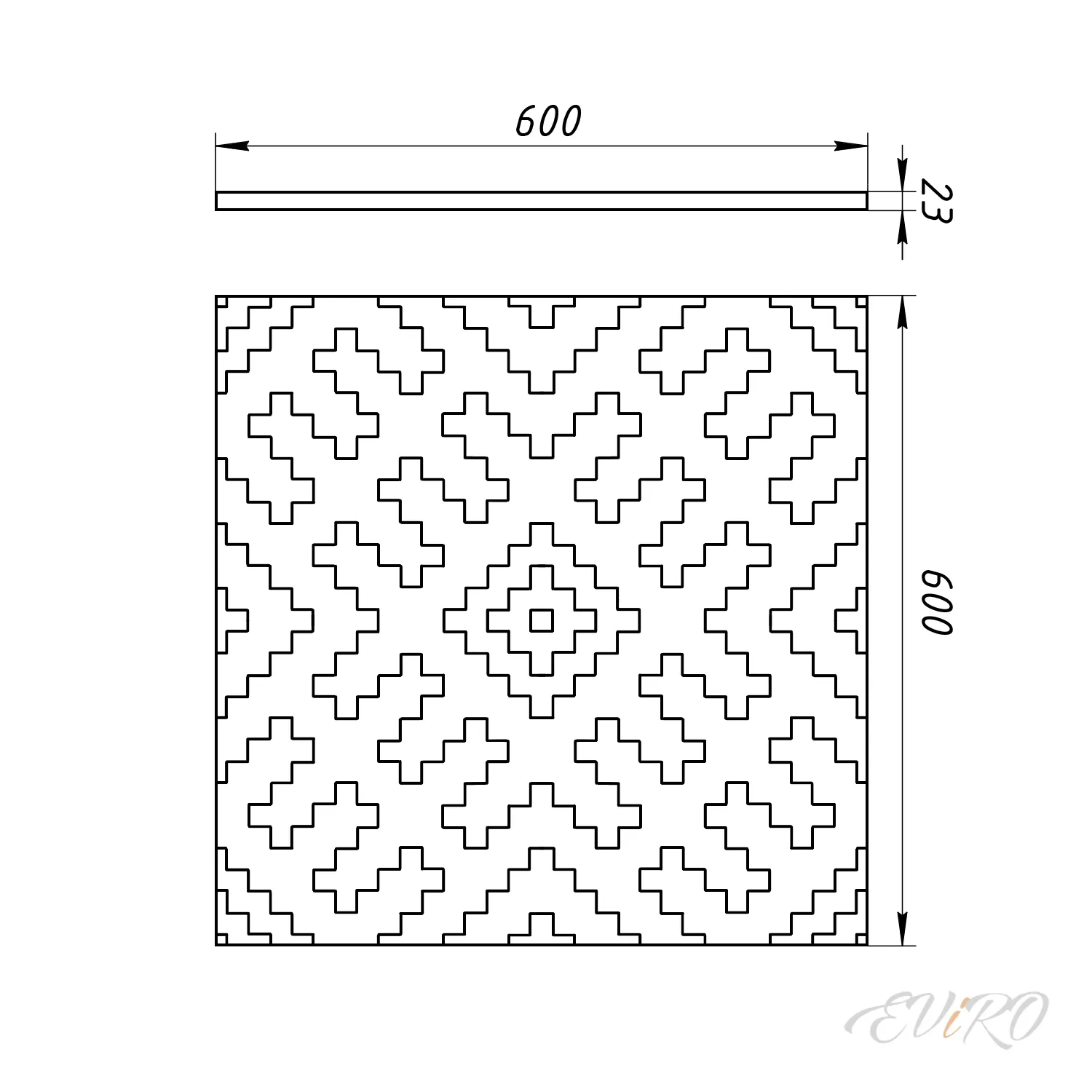 Гипсовая 3D панель EViRO Орнамент