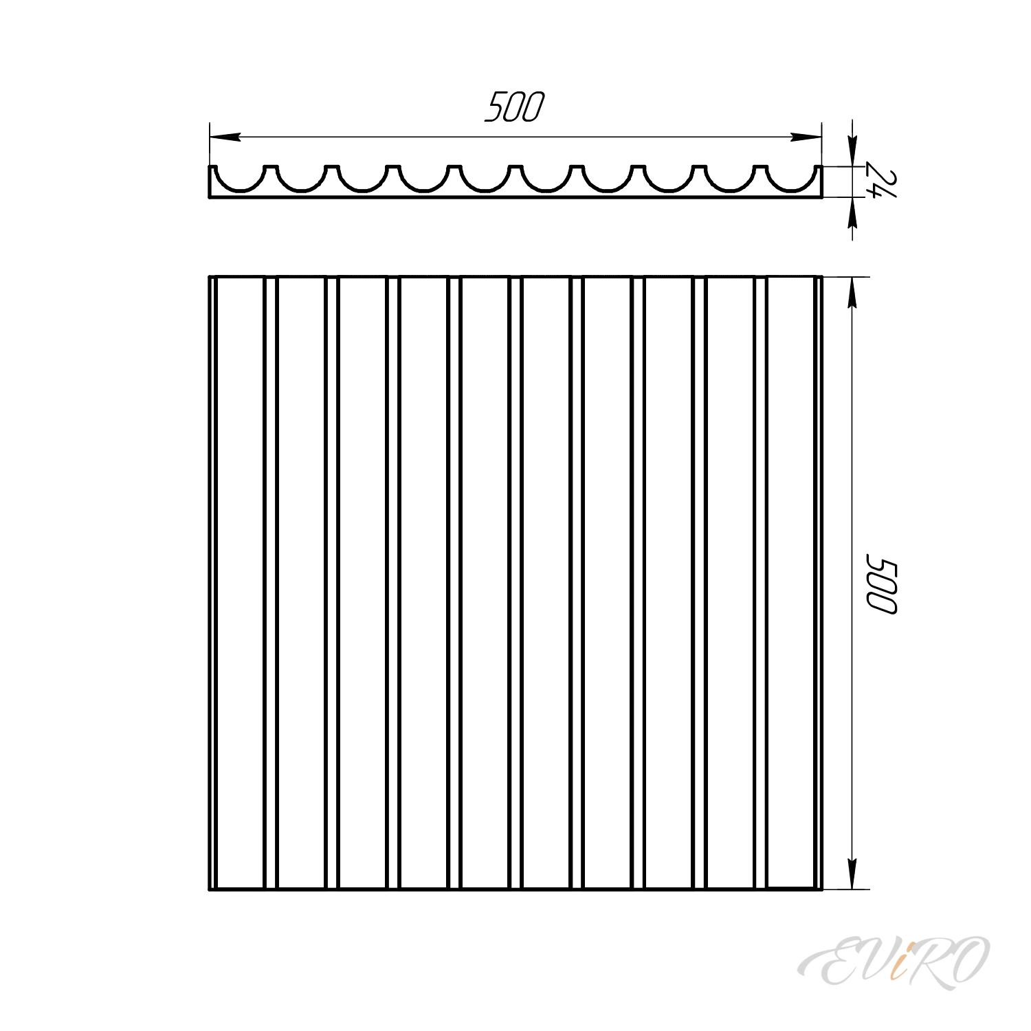 Декоративная панель для стен Полосы