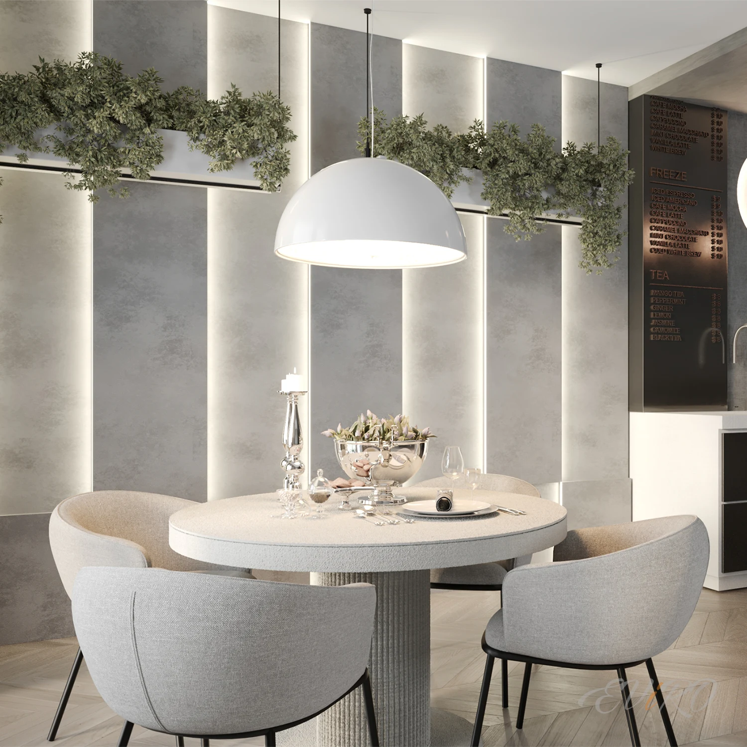 Световая гипсовая 3D панель EViRO Световые прямоугольники max