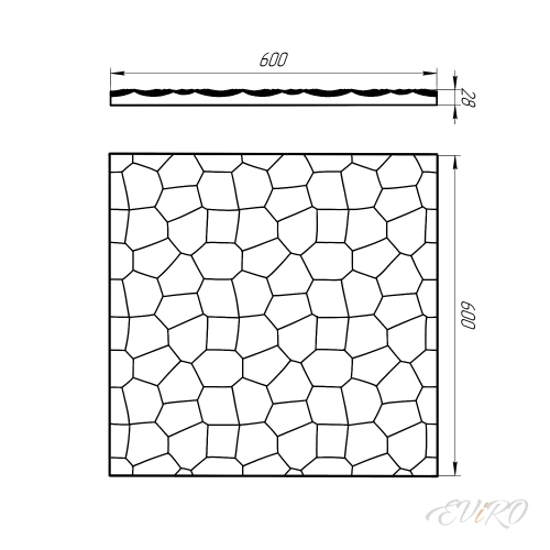 Гипсовая 3D панель EViRO Cells