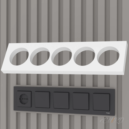 Подрозетник 5-секционный