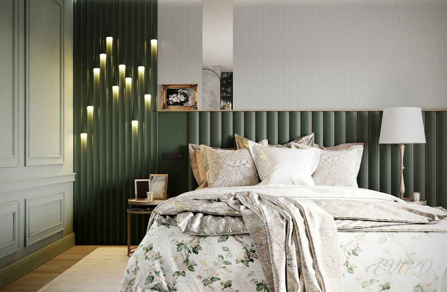 Вариант 8. Оформление спальни декоративными рейками